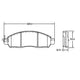 Front Brake Pads Nissan Navara d23 NP300 01-2014- 182249
