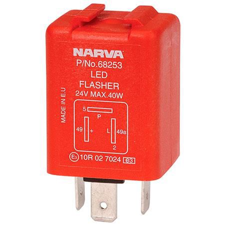 Narva Electronic LED Flasher With Pilot 24V 3 Pin