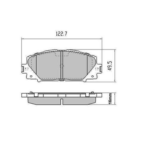 RDA BRAKES RDA GP Max General Purpose Low Metallic Brake Pad Set RDB2122