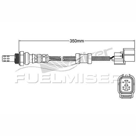 FUELMISER OXYGEN SENSOR DIRECT FIT 4 WIRE 350MM CABLE