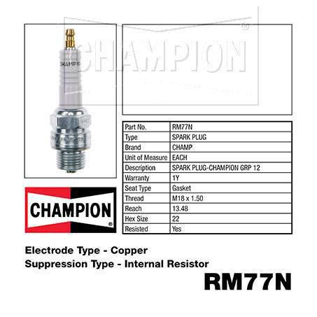Champion Industrial Spark Plug RM77N