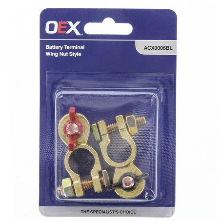 OEX Battery Terminal Wing Nut Pair ACX0006BL