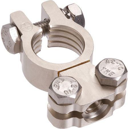 PROJECTA Battery Terminal Satin Forged Brass Saddle Positive 1pk