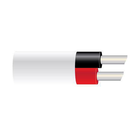 OEX 4mm Twin Core Tinned Marine Cable Red/Black With White Sheath 50M (NZ