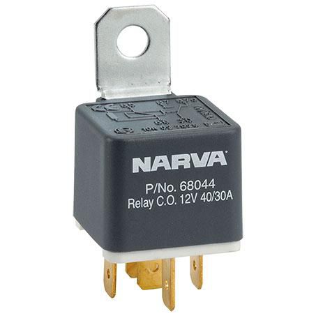 Narva RELAY-12V 40/30AMP 5PIN W/RESISTR
