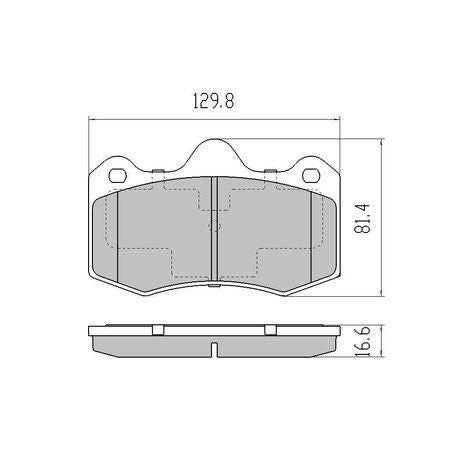 RDA EXTREME HEAVY DUTY BRAKE PAD SET HOLDEN HSV LOTUS RENAULT RDX2165SM