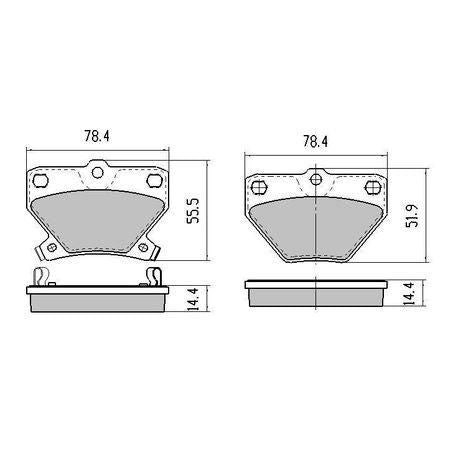 RDA PHANTOM CERAMIC BRAKE PAD SET TOYOTA RDC1429