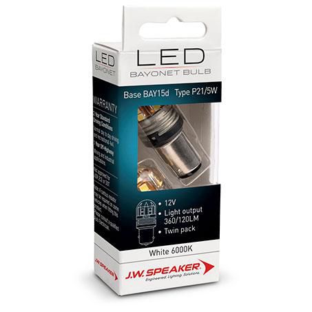 JW SPEAKER LED Bayonet Globe 12/24V 21/5W BA15d - 2 Pce 990144