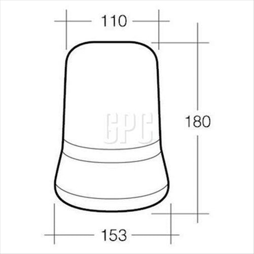 Narva 12/24V Beacon Magnetic Base Red