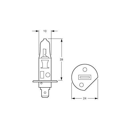 Hella H1 Globe 12V P14.5S Long Life 55W C1255LL