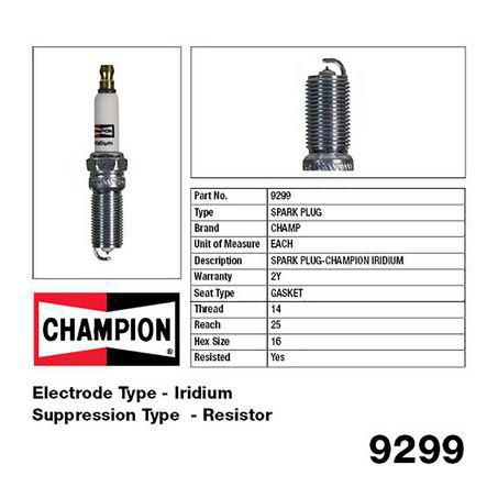 Champion Iridium Spark Plug 9299