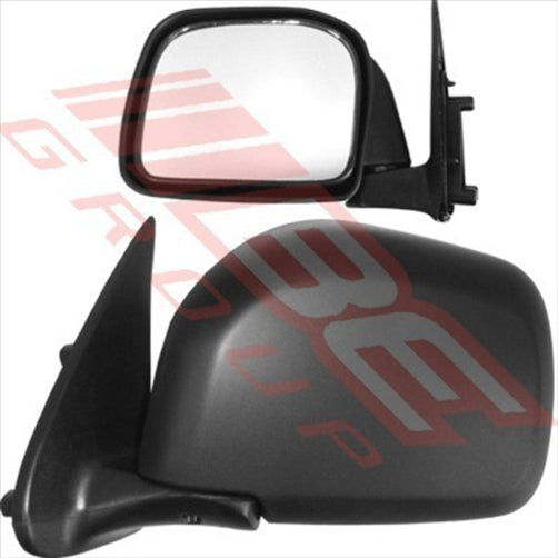 Toyota MIRROR - CNR MOUNTED - MANUAL - L/H - BLK - TOYOTA HILUX 4WD 1999-01