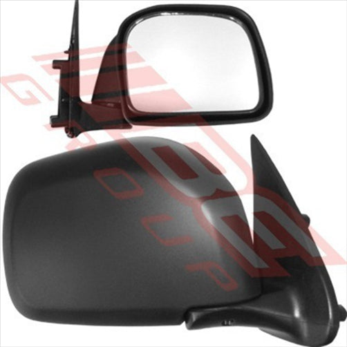 Toyota MIRROR - CNR MOUNTED - MANUAL - R/H - BLK - TOYOTA HILUX 4WD 1999-01
