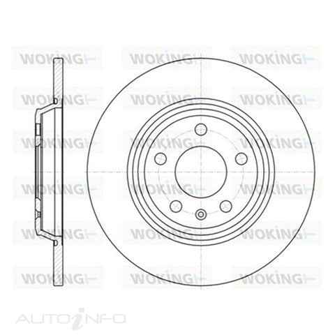 BRAKE DISC REAR AUDI/VW A4 A5 A6 Q5 300mm SOLID - D61112.00