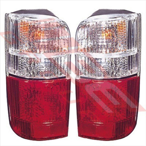 Toyota REAR LAMP - SET - L&R - CLEAR/RED - TOYOTA HIACE 1990