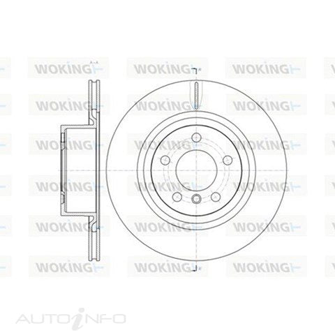 WOKING DISC BRAKE ROTOR REAR BMW 330mm VENTED - D61455.10
