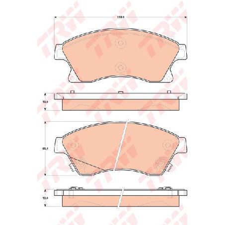 TRW Brake Pad Set (RDB1431-02)