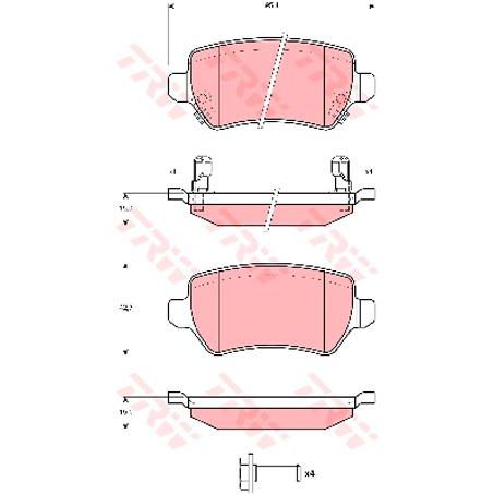 TRW Brake Pad Set (DB1511)