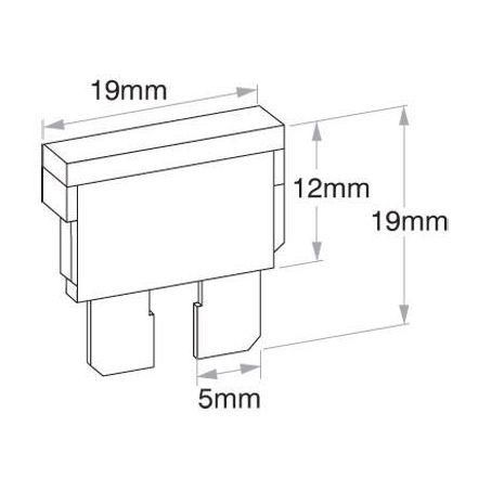 OEX Standard Blade Fuse 20A Yellow 100 Pce