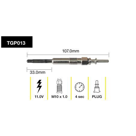 Tridon Glow Plug 11.0V TGP013