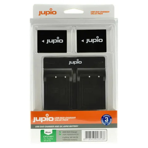 Jupio Battery câ€“ 2x NP-W126S 1260mAh Batteries for Fuji Digital Cameras & Video