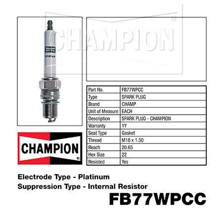Champion Industrial Spark Plug FB77WPCC