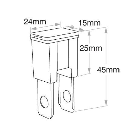 OEX Fusible Link Male 100A Blue 12 Pce