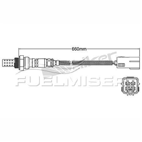 FUELMISER OXYGEN SENSOR DIRECT FIT 4 WIRE 660MM CABLE