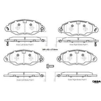 RDA GP MAX LOW METALLIC BRAKE PAD SET LDV V80 LSH14JTC LSKG4GL1 RDB2433