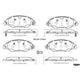 RDA GP MAX LOW METALLIC BRAKE PAD SET LDV V80 LSH14JTC LSKG4GL1 RDB2433