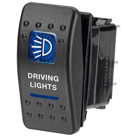 Narva SEALED ROCKER SWITCH OFF/ON SPDT 12V BLUE ILLUMINATED DRIVING LIGHTS S