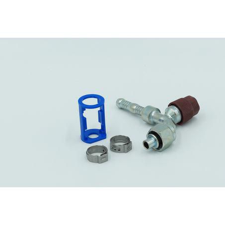 Burgaflex Steel Fitting # 6 FOR - Reduced Burgaclip #6 90° With R134a Port SCX1321-3