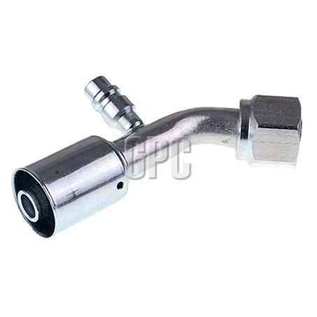 OEX Steel Fitting # 10 FOR - Beadlock #10 45 With R134a Port