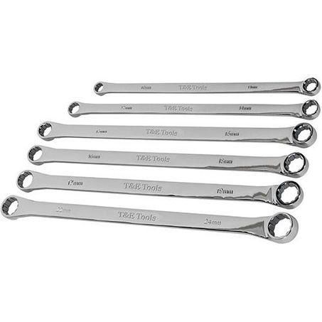 T & E TOOLS T&E High Performance Long Ring Wrench Set 6 pc HPR6