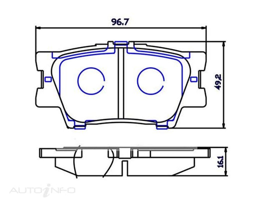 OE+ CERAMIC BRAKE PADS R SUITABLE FOR TOYOTA - DB1832CP