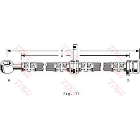 TRW Brake Hose Right Front