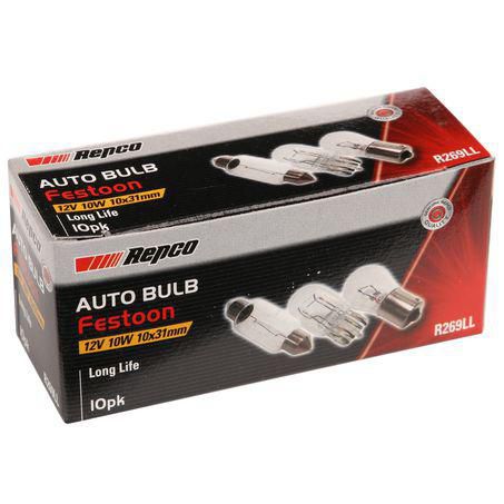 Repco 10X31 Festoon Globe 12V 10W T-10 R269LL