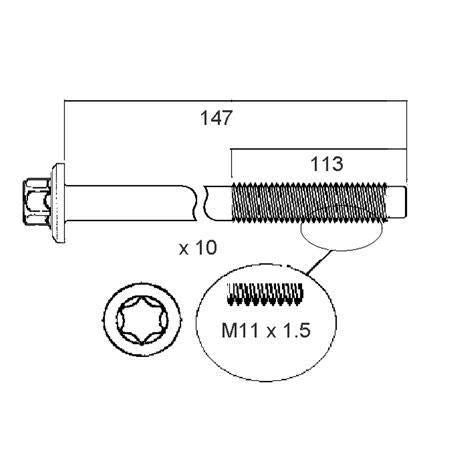 Permaseal Cylinder Head Bolt Set