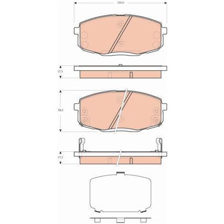 TRW Brake Pad Set (DB1754)
