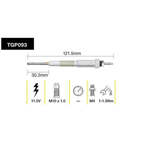 TRIDON GLOW PLUG 11.0V TGP093