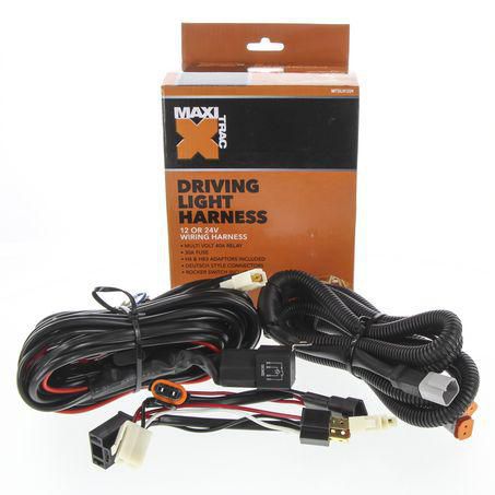 Maxitrac Driving light harness 12/24v MTDLH1224