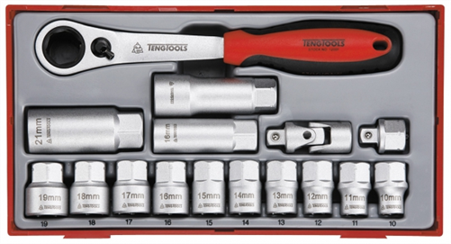 TENG TOOLS 16PC 3/8IN DR.PUSH THROUGH SOCKET SET