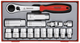 TENG TOOLS 16PC 3/8IN DR.PUSH THROUGH SOCKET SET
