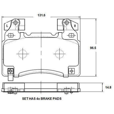 RDA BRAKES RDA Phantom Ceramic Brake Pad Set RDC2482