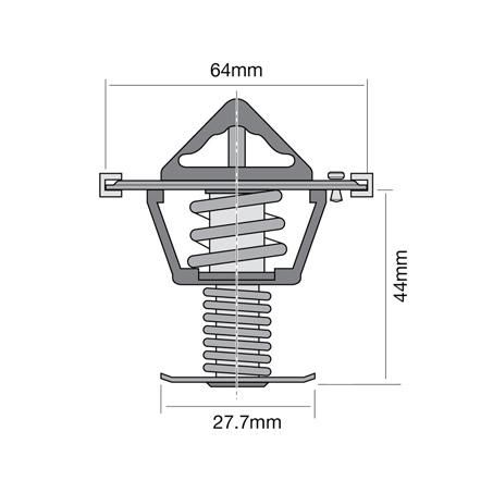Tridon Thermostat 64mm - 77 Degrees C TT664-170