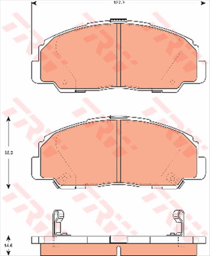 TRW DTEC Brake Pad Set (DB1212)