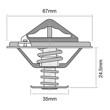 Tridon Thermostat High Flow 67mm - 89 Degrees C TT304-192