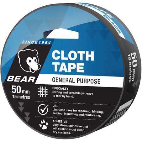 Norton CT15 Black Cloth Tape 50mm x 15m 66623336603