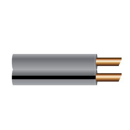 OEX 2mm Twin Core Figure 8 Speaker Cable Grey With Black Trace 30M