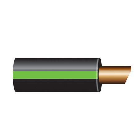 OEX 2mm Single Core Automotive Cable Black With Green Trace 50M